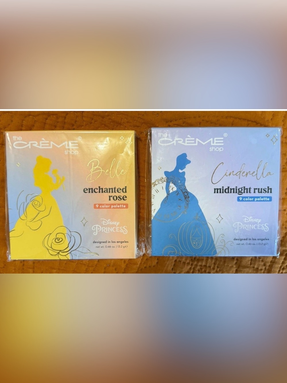 The Creme Shop Disney Princess Eyeshadow Palette Bundle Belle Cinderella NWT